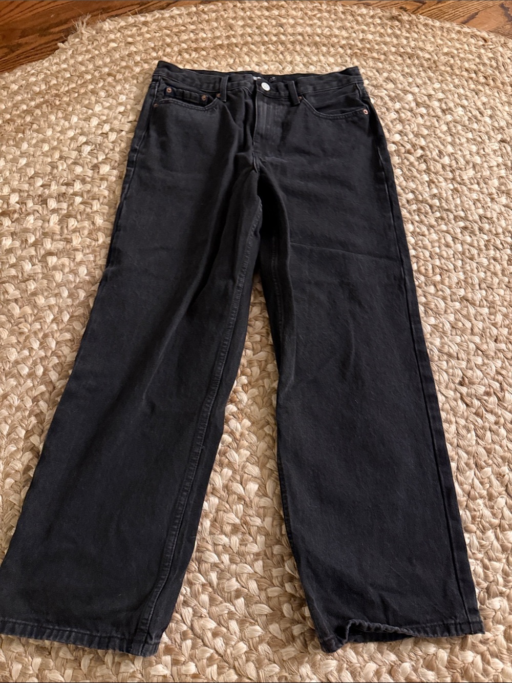 RSQ Black Relaxed Straight-Leg Men's Jeans